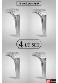 Resim Lotus Koltuk 16 Cm Krom 4 Adet Yatak Odası Tv Ünitesi Konsol Ve Sehpa Ofis Mobilyası Ayağı Krom 