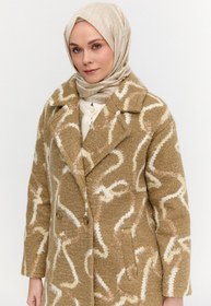 Resim Setrms Desenli Oversize Kruvaze Kaban 