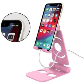 Resim Masaüstü Telefon Tutucu Stand Katlanabilir Mobil Dock Pembe (551664187) 