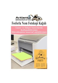 Resim Neon Fosforlu Renkli A3 Fotokopi Kağıdı 100 Lü 1 Paket 100 Adet Fosforlu 5 Renk Parlak Canlı Renkler Fotokopi Kağıdı 