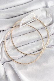Resim Pirinç Halka Model Gold Renk Kadın Küpe 6413567 