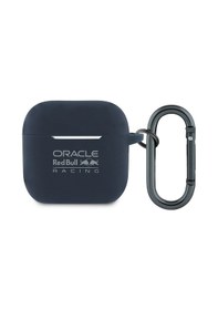 Resim Apple Uyumlu AirPods 4 Kılıf Redbull Lisanslı Baskı Logolu Askı Aparatlı Silikon Kapak Lacivert 