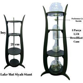 Resim Feyza Design Soğuk Kahve Demleme Cam ve Stand Seti, Pratik ve Şık Tasarım 