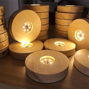 Resim 6 LED Ahşap Taban Işıkları - USB Güçlü, Sıcak ve Beyaz Işık Seçenekleri ile Kendin Yap Masaüstü Dekoru için Mükemmel, Noel için 