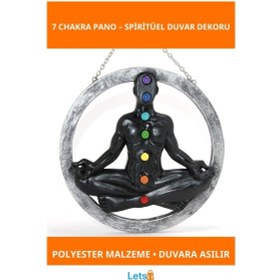 Resim Polyester Yedi Çakra Duvara Asmalı Dekoratif Pano 1 Adet 