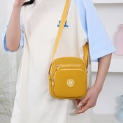 Resim Çoklu Fermuarlı Yıkanmış Crossbody Mini Omuz Çantası Kadın Telefon Cüzdanı Günlük Çanta 