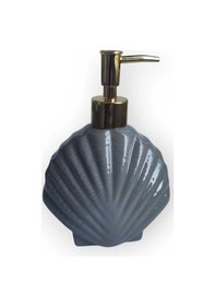 Resim Shell Gri Porselen Sıvı Sabunluk Deniz Kabuğu Gold Pompa Sabunluk Gri 