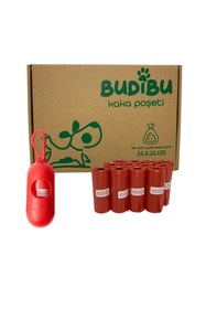 Resim Hype Store Budibu Kedi Köpek Kaka Poşeti Evcil Hayvan Dışkı Kaka Torbası Taşıma Kapsülü ve 12 Rulo (180 Poşet) 