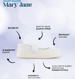 Resim HOPFRÖG Smart Walker Mary Jane Havalı Beyaz Barefoot Kız Babet Ayakkabı 