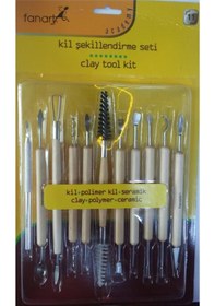 Resim Kil -Polimer Kil -Seramik Kil Şekillendirme Seti 21 Alet (11 P 