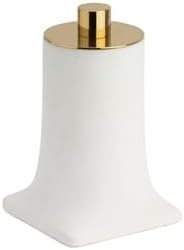 Resim System Tezgah Üstü Pamukluk Beyaz-Gold Renk 145X91X91 Mm Beyaz Tek Ebat Ba2007 024 R1-Gl 