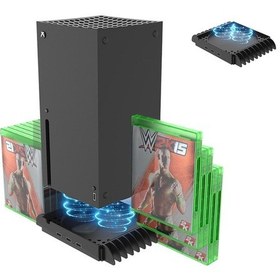 Resim Jys X133 Çok Fonksiyonlu Soğutma Tabanı + Xboxseries X Host İçin Oyun Diski Depolama Siyah 