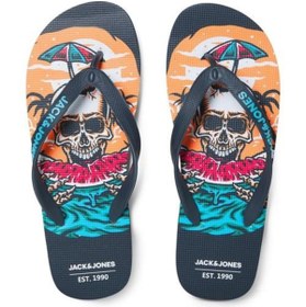 Resim Jack & Jones Jack&jones Erkek Colour Skull Flıp Flop 12230633 