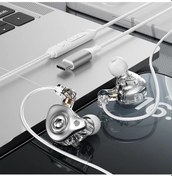 Resim Gaojunshop01 Samsung Galaxy S25 İphone 15 16 Type C Gümüş Hifi Dinamik Kulak İçi Kulaklık Diğer 