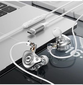 Resim Gaojunshop01 Samsung Galaxy S25 İphone 15 16 Type C Gümüş Hifi Dinamik Kulak İçi Kulaklık Diğer 