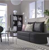 Resim IKEA 2'li kanepe ve puf, knisa parlak turuncu/ vissle koyu gri 