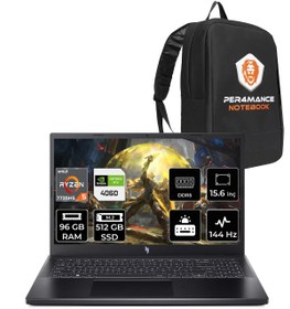 Resim ACER Nitro V15 R5-7535HS 96GB 512GB SSD RTX4060\u002F8GB 15.6'' 165Hz FHD FDOS & PER4 ÇANTA 