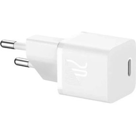 Resim Baseus CCGN050102 20W Beyaz 1c Gan5 Adaptör Mini 