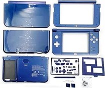 Resim New3DS XL/LL Ekstra Muhafaza Kabuğu Komple Set Mavi Değiştirme, Nintendo New 3DS XL LL New3DSXL ile Uyumlu, Kendin Yap Dış Kasa Kapak Plakaları + Düğmeler + Vidalar + Stylus + JoyStick Şapka 