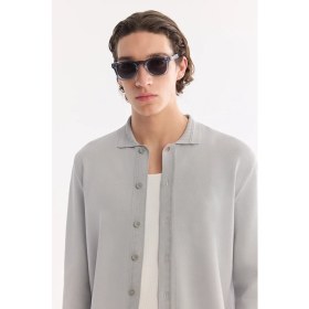 Resim AVVA Erkek Gri Polo Yaka Düğmeli Rayon Regular Fit Hırka A61Y5001 