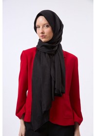 Resim Mirsoy Scarf Zerafet Desen Şal Siyah 