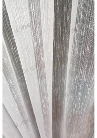 Resim Kırçıllı Şantuk Çizgili Desenli Keten Tül Perde Sık Pile En X Boy Kırık Beyaz 