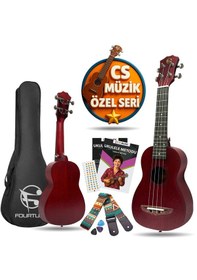 Resim Fourtune Elio UKS-21RD Soprano Ukulele Maun Hakiki Ağaç (ÖZEL SERİ) 