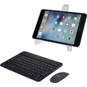 Resim Microcase iPad 9.7 Inch 2017 Bluetooth Klavye (Tr Sticker) + Bluetooth Mouse + Tablet Standı AL2765 