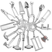 Resim Wondernest 10 Adet Metal Alet Anahtarlık H-387 Çekiç Model 