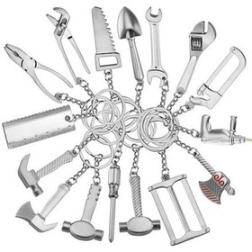 Resim Wondernest 10 Adet Metal Alet Anahtarlık H-387 Çekiç Model 