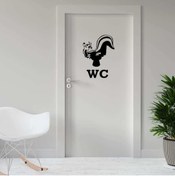 Resim cnpromosyon Kokarcalı Wc Silüeti Kapı Dekoratif Duvar Sticker, Çıkartma 