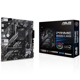 Resim ASUS PRIME B550M-K ARGB, 2xDDR4, 2x M.2, DP, HDMI, AM4 Soket Anakart 