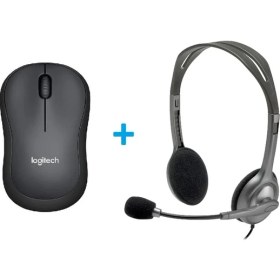 Resim Logitech B220 Kablosuz Mouse 910-004881 + Logitech H111 Kulaklık 981-000593 