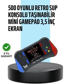 Resim shopwave 3,5 İnç Ekranlı Taşınabilir El Konsolu – 500 Klasik Oyunla Eğlence Yanınızda 