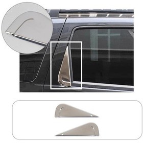Resim Dacia Duster Uyumlu 2010-2017 Krom Arka Cam Kelebek Yeri 2 Parça Paslanmaz Çelik 