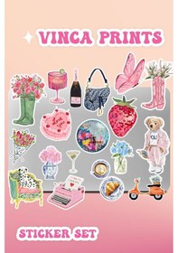Resim Vinca Prints Seri 1 Sticker Seti Laptop Ajanda Pc Tablet Telefon Defter Etiket Bullet Journal Diğer 