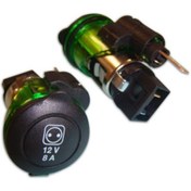 Resim 12 Volt Çakmaklık Şarj Tabanı Kapaklı Üniversal 
