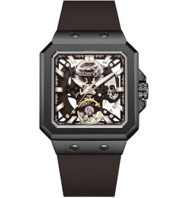 Resim Slazenger Sl.09.2500.1.07 Otomatik Silikon Kahverengi 40 Mm Erkek Kol Saati Siyah 