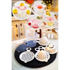 Resim Uravas Store 5 In 1 Süzgeç - Huni - Limon Sıkacağı - Yumurta Akı Ayırıcı Hazneli Mutfak Aparatı 