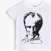 Resim Kız Bebek Atatürk Baskılı Tişört 