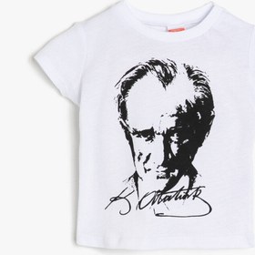 Resim Kız Bebek Atatürk Baskılı Tişört 