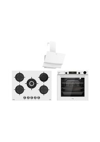 Resim Tommatech TAF6004WSP - TAO7001WG - TDE6001WG TT300 Beyaz Ankastre Set 