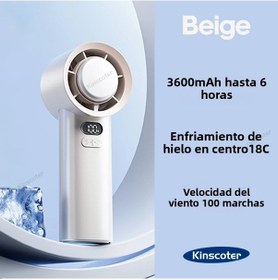Resim Ev İçin Çok İşlevli Sessiz Elektrikli Taşınabilir Vantilatör Bej, 