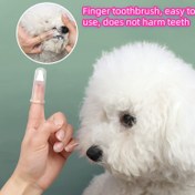 Resim Kediler ve Köpekler için Silikon Parmak Diş Fırçası - Şeffaf Diş Bakımı, Ağız Hijyeni ve Plak Temizliği için Yumuşak Kıllar, Ergonomik Tasarımlı Yüksek Kaliteli Evcil Hayvan Bakım Kiti 