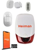 Resim Heiman Hm-05 Akıllı Ev Wifi Alarm Sistemi Seti (1 KAPI/PENCERE SENSÖRÜ, 1 PIR, 1 KUMANDA) 