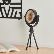 Resim Galaxy Latin Rakamlı Metal Ayaklı Saat - Siyah - 45x14x25 cm 