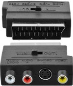 Resim Scart Adaptör Swichli In-Out Elektromer 