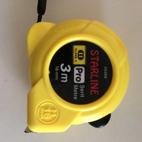 Resim Starline 3 Metre 16 mm Kaliteli Çelik Şerit Metre 