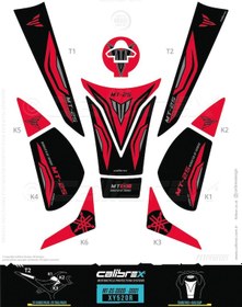 Resim Calıbrex Yamaha Mt-25 2020- Tank Pad Full Set Kırmızı 