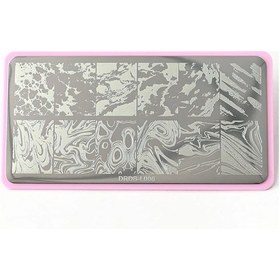 Resim Fransız Çizgi Geometri Damgalama Plakaları 12x6 Cm Mermer Desen Çiçek Açan/çizgi Görüntü Paslanmaz Çelik Tırnak Sanat Şablonu Stencil Dr-l021 Ordu Yeşil 